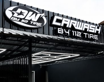 ป้ายอักษรไฟ+ป้ายกล่องไฟไดคัท " CARWASH "
